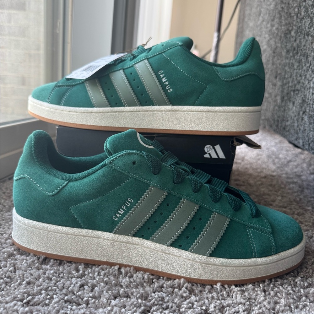 Size 13 Men Adidas Campus 00S Dark Green Cloud White H03472